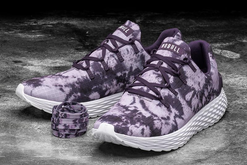 Men's Nobull Wisteria Tie-Dye Ripstop Running Shoes Purple | SG E2023B